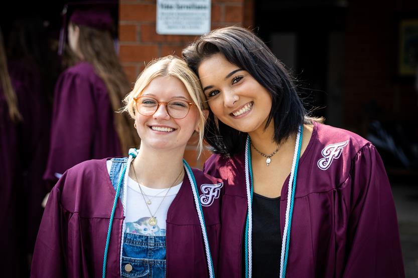 Students participate in a senior walk